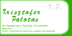 krisztofer palotas business card